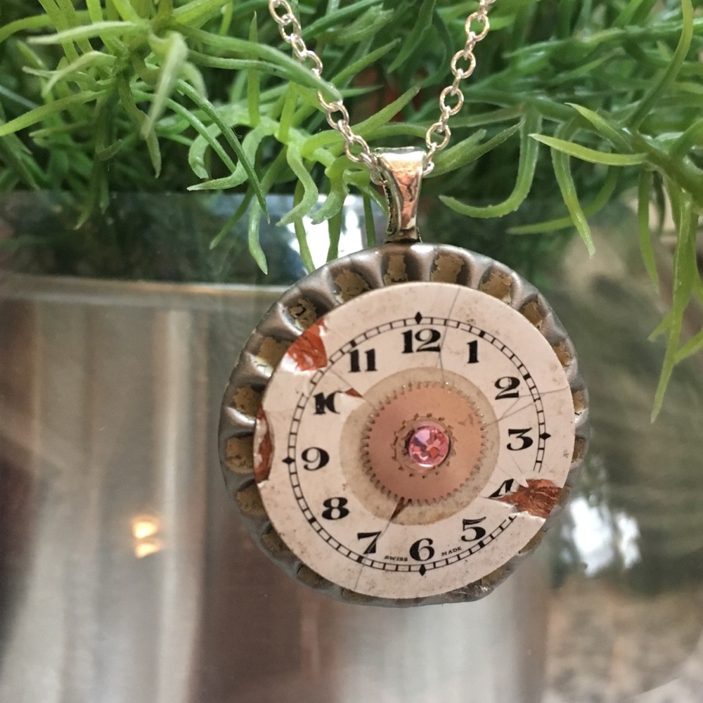Host Pick! ✨ Rustic Handmade Vintage Dial Necklace